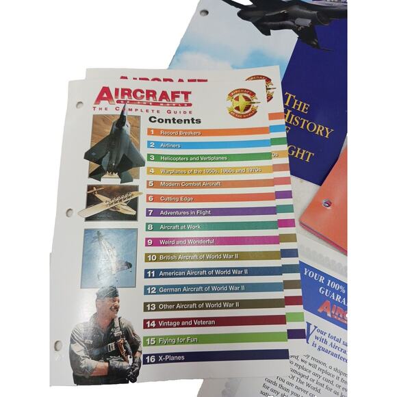 Aircraft Of The World THE COMPLETE GUIDE Extra BINDER TAB PAGES INDEX Booklets - Picture 3 of 8
